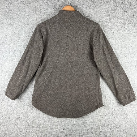 DESO Sweater Womens Large 1/2 Snap Pull Over Made In USA Grey Brown California - Picture 7 of 15
